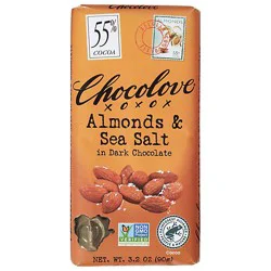 Chocolove Dark Chocolate Almonds & Sea Salt - 3.2 Oz