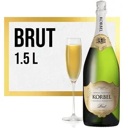 Korbel Brut California Champagne Sparkling Wine 24 Proof In Bottle - 1.5 Liter