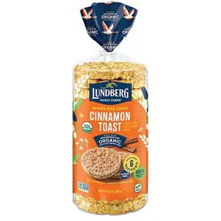 Lundberg Family Farms Regenerative Organic Certified Cinnamon Toast Brown Rice Cakes - 9.5 Oz