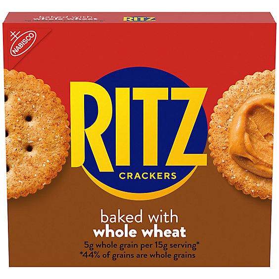 slide 1 of 3, Ritz Whole Wheat Crackers - 12.9 Oz, 12.9 oz