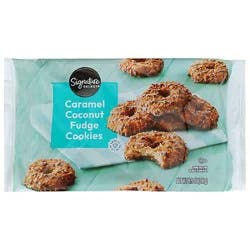 Signature Select Cookies Fudge Caramel Coconut Stripes - 8.5 Oz