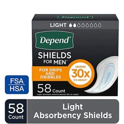 Depend Incontinence Shields For Men - 58 Ct