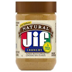 Jif Natural Peanut Butter Crunchy - 16 Oz