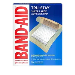 Band-Aid Adhesive Pads Large - 10 Count