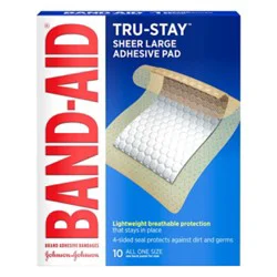 Band-Aid Adhesive Pads Large - 10 Count