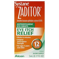 Zaditor Eye Drops Antihistamine Original Prescription Strength Eye Itch Relief - 0.17 Fl. Oz.