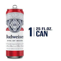 Budweiser American Lager Beer In Can - 25 Fl. Oz.