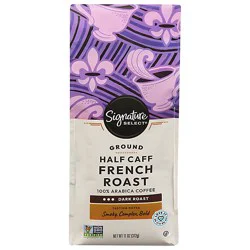 Signature Select Coffee Ground Dark Roast Half-Caff French Roast - 11 Oz