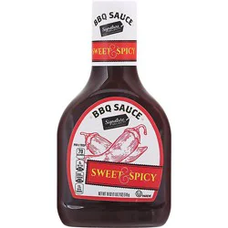 Signature Select Sauce Barbecue Sweet & Spicy Bottle - 18 Oz