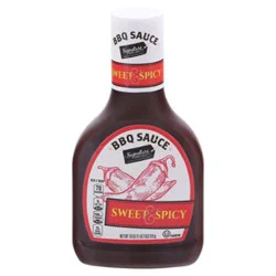 Signature Select Sauce Barbecue Sweet & Spicy Bottle - 18 Oz