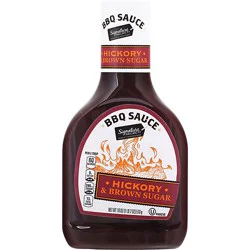 Signature Select Sauce Barbecue Hickory & Brown Sugar Bottle - 18 Oz