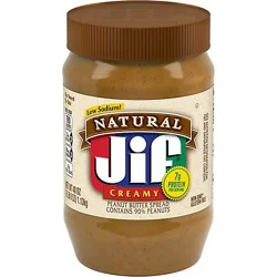 Jif Natural Peanut Butter Creamy - 40 Oz