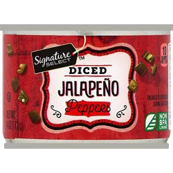 Signature Select Peppers Jalapeno Diced Can - 4 Oz
