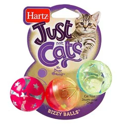 Hartz Cat Toy Bizzy Balls - 3 Count