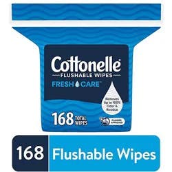 Cottonelle Fresh Care Flushable Wet Wipe Refill Bag With 168 Wipes Per Pack - Each