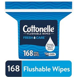 Cottonelle Fresh Care Flushable Wet Wipe Refill Bag With 168 Wipes Per Pack - Each