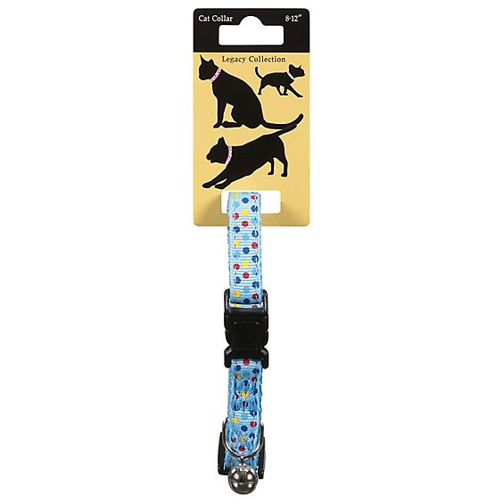slide 1 of 1, Legacy Collection Cat Collar 8 To 12 Inch Polka Dot Card - Each, 1 ct