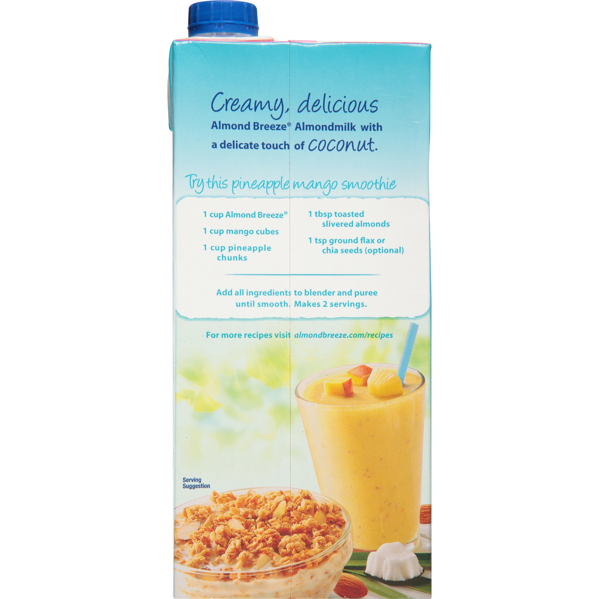 slide 6 of 8, Almond Breeze Unsweetened Coconut Original Shelf-Stable Almondmilk, 32 oz, 