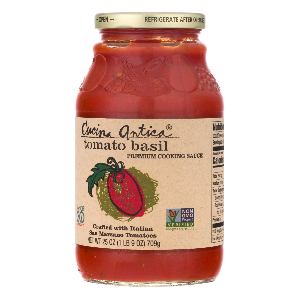 slide 3 of 10, Cucina Antica Tomato Basil Cooking Sauce, 25 oz