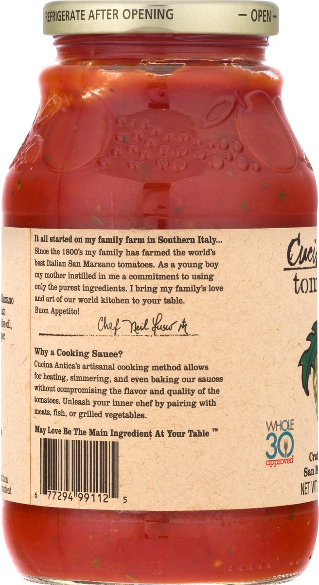 slide 7 of 10, Cucina Antica Tomato Basil Cooking Sauce, 25 oz