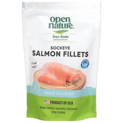 Open Nature Wild Caught Sockeye Salmon Fillet - 12 Oz