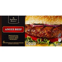 Signature Select Premium Angus Beef Patty - 6 Ct