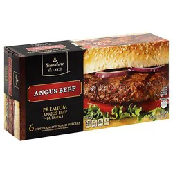 Signature Select Premium Angus Beef Patty 6 Count