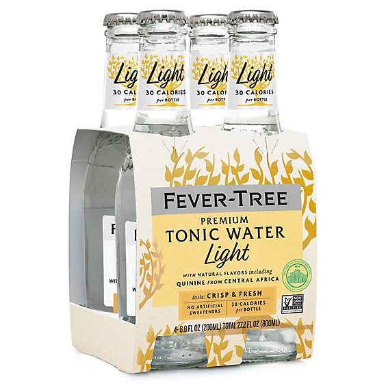 slide 1 of 1, Fever-Tree Tonic Water Naturally Light - 4-6.8 Fl. Oz., 4 ct; 6.8 fl oz