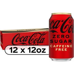 Coca-Cola Soda Pop Zero Sugar Caffeine Free - 12-12 Fl. Oz.