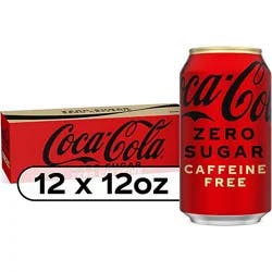 Coca-Cola Soda Pop Zero Sugar Caffeine Free - 12-12 Fl. Oz.