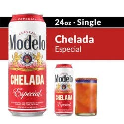 Modelo Chelada Especial Mexican Import Flavored Beer 3.5% Abv Can - 24 Fl. Oz.