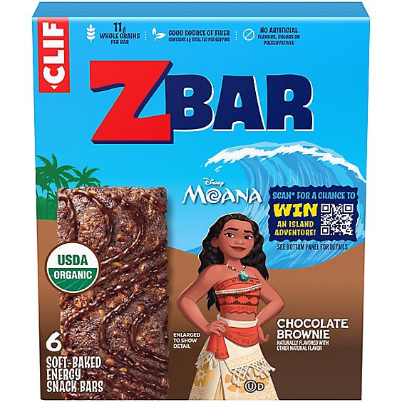 slide 1 of 1, Clif Kid Zbar Chocolate Brownie Organic Snack Bars - 6-1.27 Oz, 7.62 oz