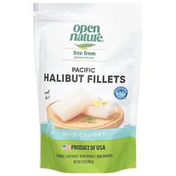 Open Nature Halibut Pacific Steaks Wild Caught - 12 Oz