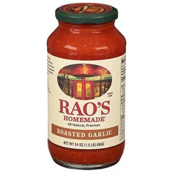 Raos Homemade Sauce Roasted Garlic Jar - 24 Oz