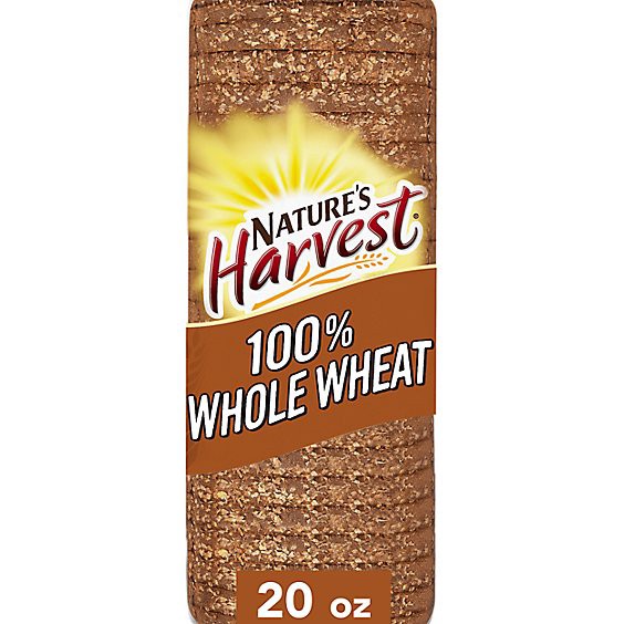 slide 1 of 14, Nature's Harvest 100% Wheat Bread - 20 Oz, 20 oz