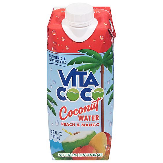 slide 1 of 1, Vita Coco Coconut Water Pure With Peach & Mango - 16.9 Fl. Oz., 16.9 fl oz
