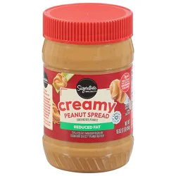 Signature Select Peanut Butter Creamy Reduced Fat - 16 Oz