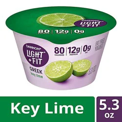 Light + Fit Greek Key Lime Nonfat Gluten Free Yogurt - 5.3 Oz