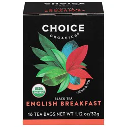 Choice Organic Teas Black Tea Organic English Breakfast - 16 Count
