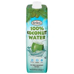 Grace Coconut Water No Pulp Carton - 33.8 Fl. Oz.