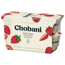 Chobani Strawberry On The Bottom Non-Fat Greek Yogurt - 4-5.3 Oz
