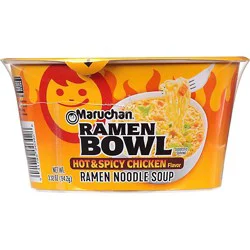 Maruchan Bowl Ramen Noodles With Vegetables Hot & Spicy Chicken Flavor - 3.32 Oz