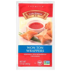 Twin Dragon All Natural Wrappers Won Ton - 14 Oz