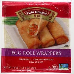 Twin Dragon All Natural Wrappers Egg Roll - 18 Oz