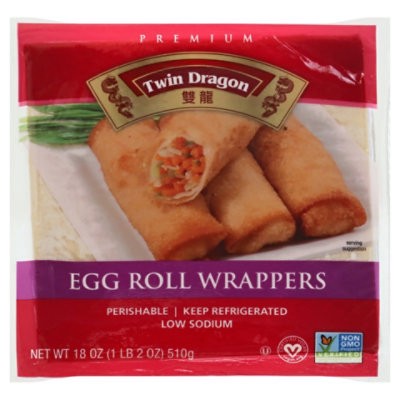 slide 1 of 1, Twin Dragon All Natural Wrappers Egg Roll - 18 Oz, 18 oz