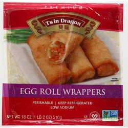 Twin Dragon All Natural Wrappers Egg Roll - 18 Oz