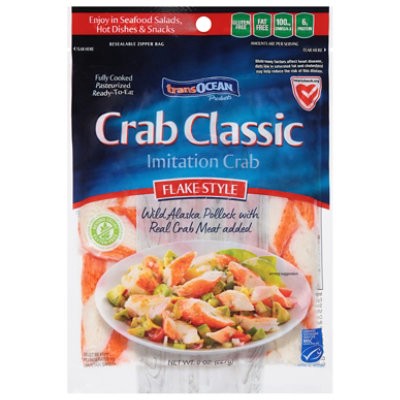 slide 1 of 1, Trans Ocean Crab Classic Flake Style - 8 Oz, 8 oz