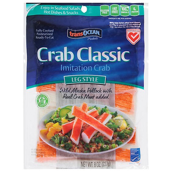 slide 1 of 12, Trans Ocean Crab Classic Leg Style - 8 Oz, 8 oz