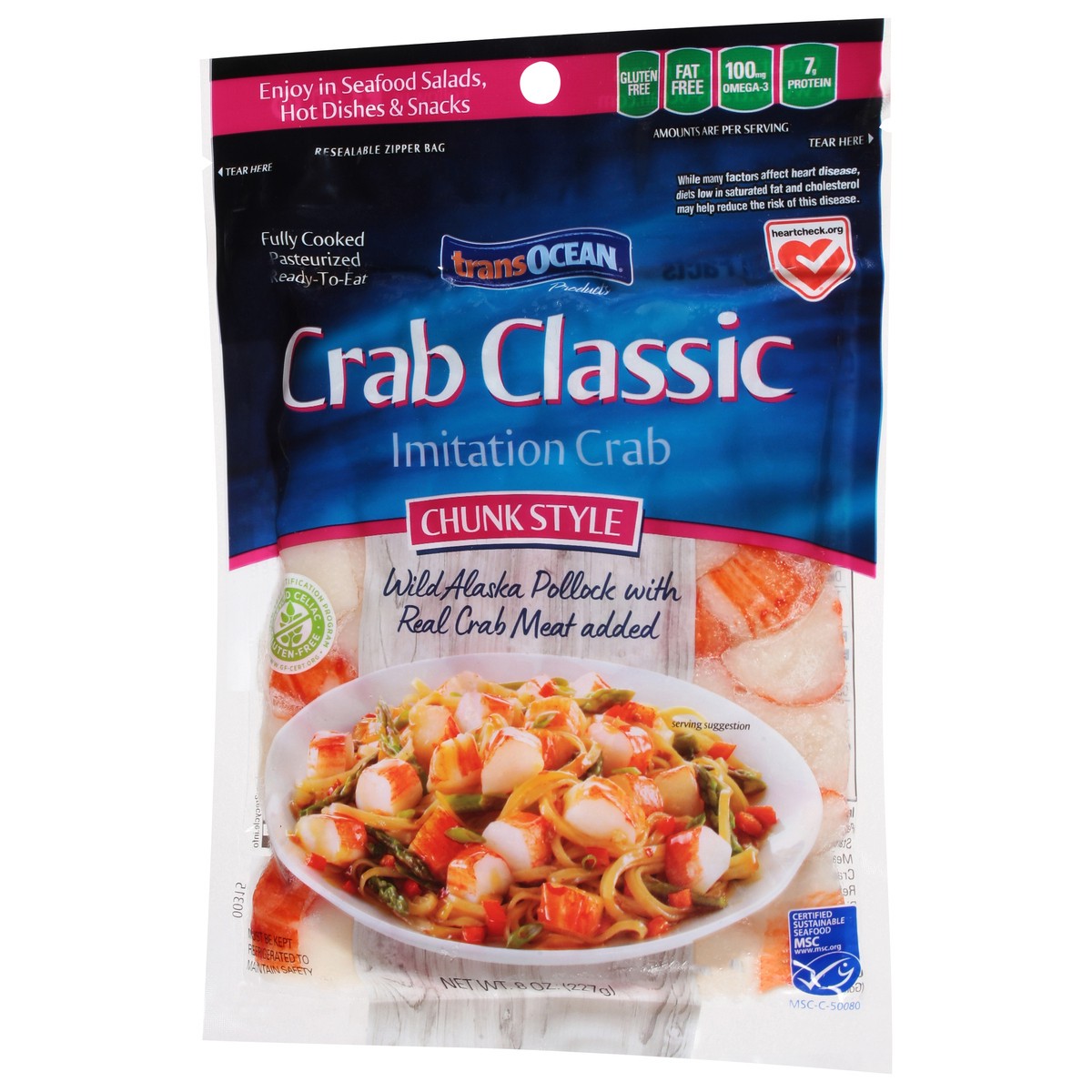 slide 9 of 13, Trans Ocean Crab Classic Chunk Style - 8 Oz, 8 oz