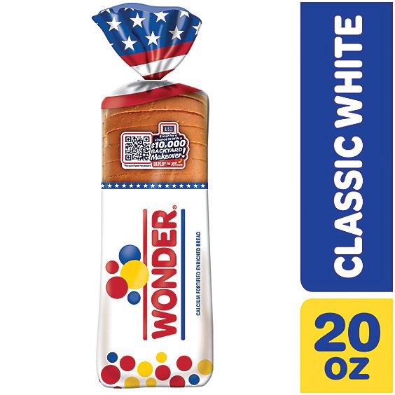 slide 1 of 11, Wonder Bread Classic White Sandwich Bread Sliced White Bread Loaf - 20 Oz, 20 oz